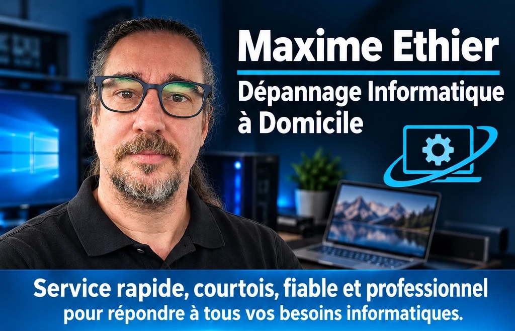 Annonce Maxime Ethier — dépannage informatique à domicile